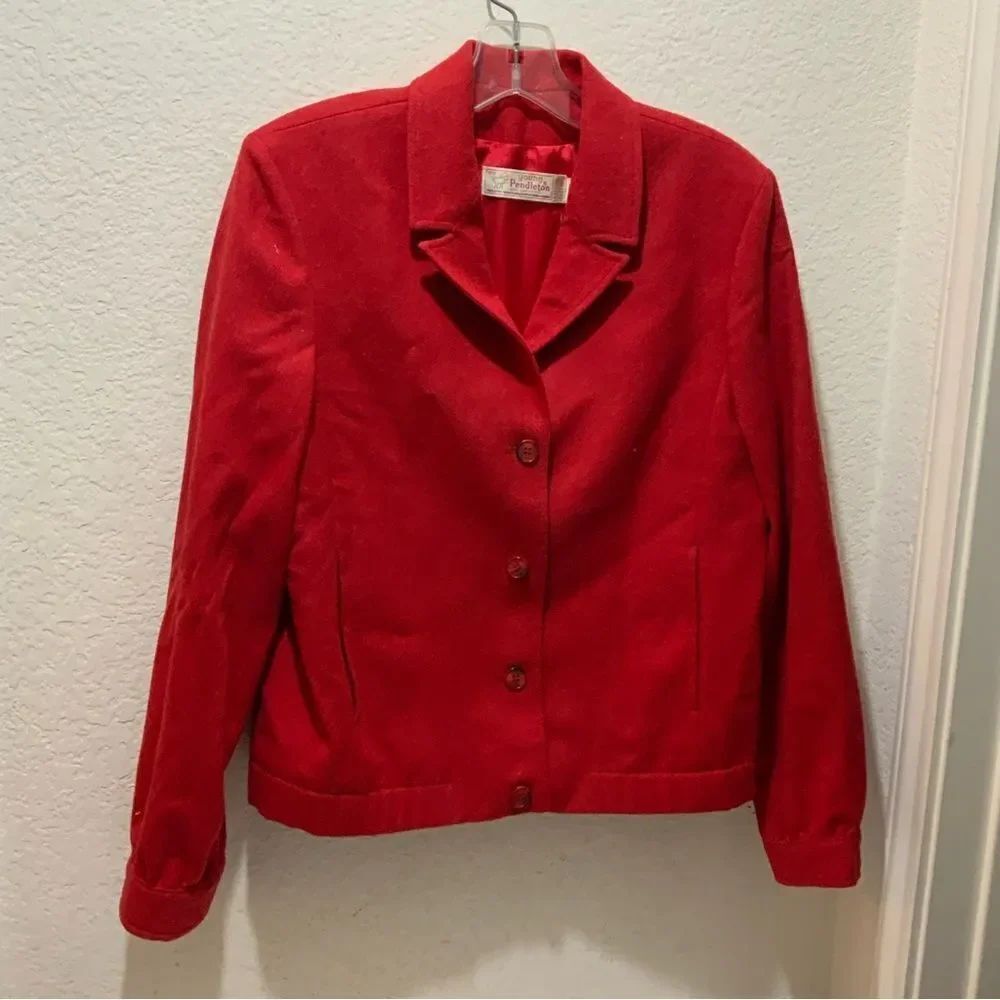 YOUNG PENDLETON VINTAGE WOOL BUTTON BLAZER JACKET